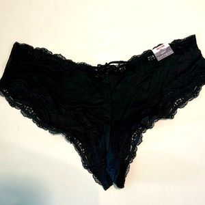 Cacique 18/20 Cheeky Lace Panties Underwear Black
